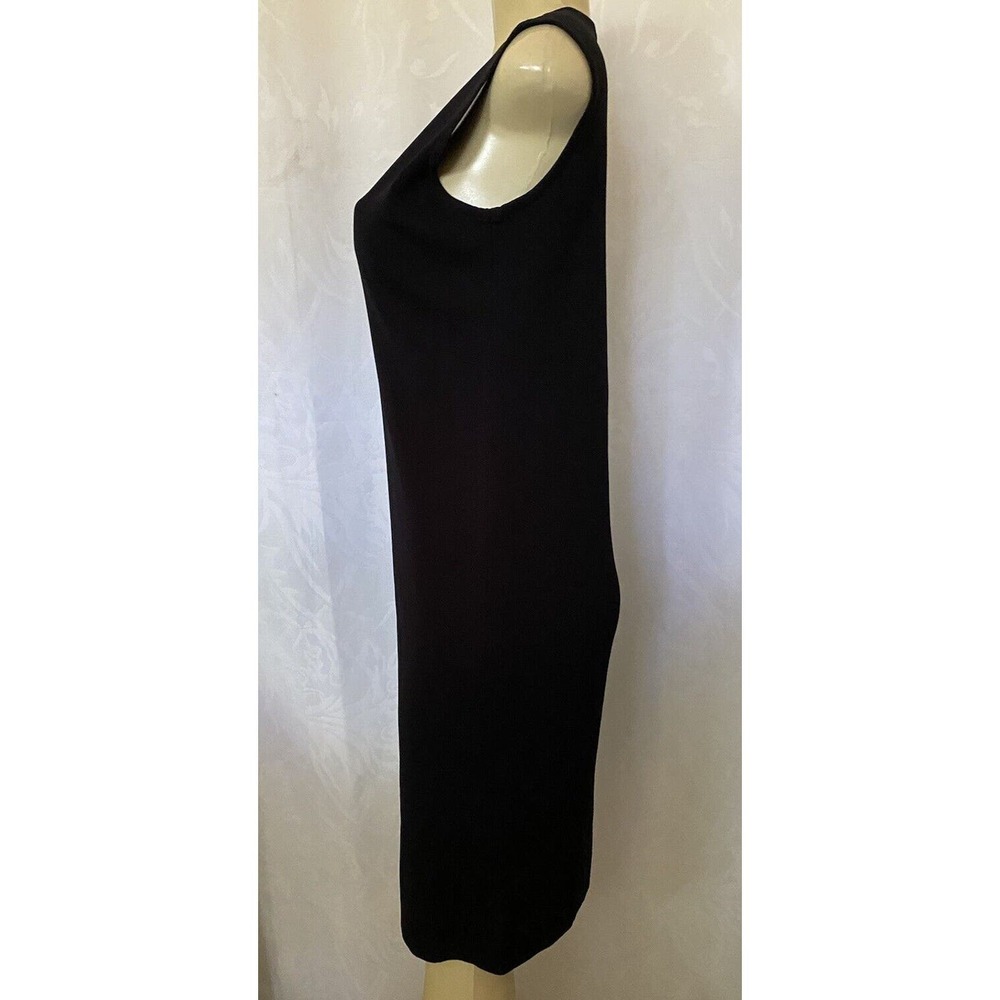 Exclusively Misook Tank Dress Black Sleeveless Round Neck Knit Acrylic Classic M - Picture 4 of 7